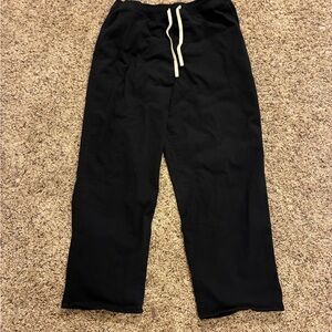 RSQ Black Straight-Leg pull on drawstring waist pants